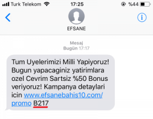 Cep telefonlarına gelen reklam mesajlarını engellemek